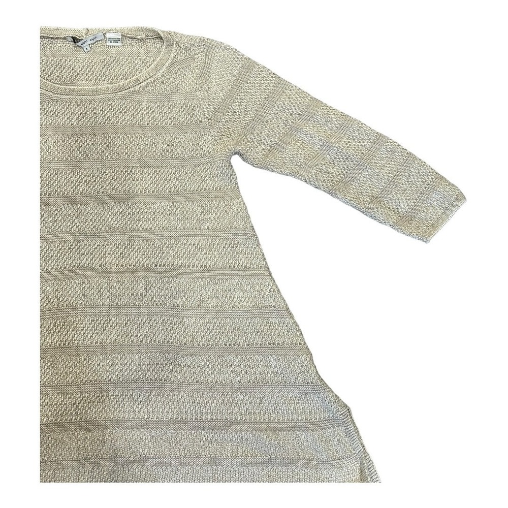 Eight Eight Eight Pullover Sweater Womens S Beige Cotton Long Sleeve Crew Knit - Picture 5 of 9